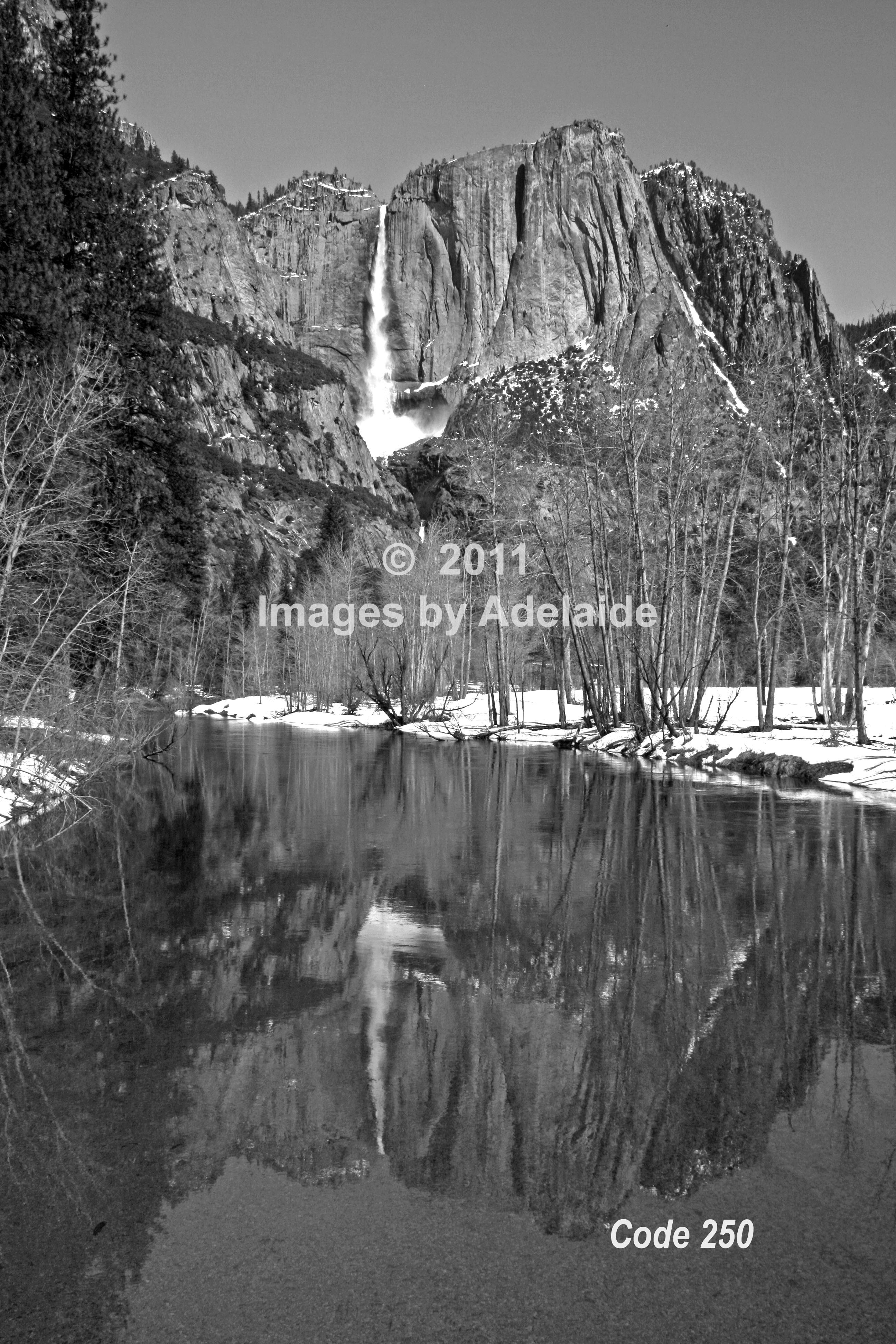 Yosemite Falls Merced River Reflection
